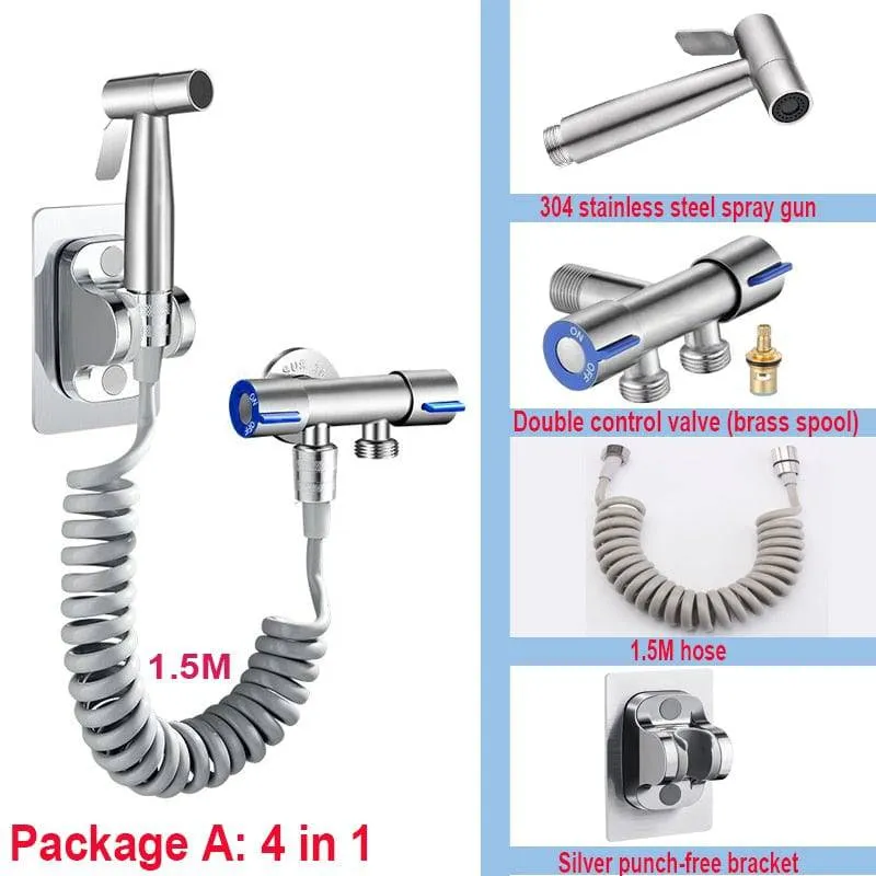 Toilet booster handheld sprinkler stainless steel sprayer bathroom accessories