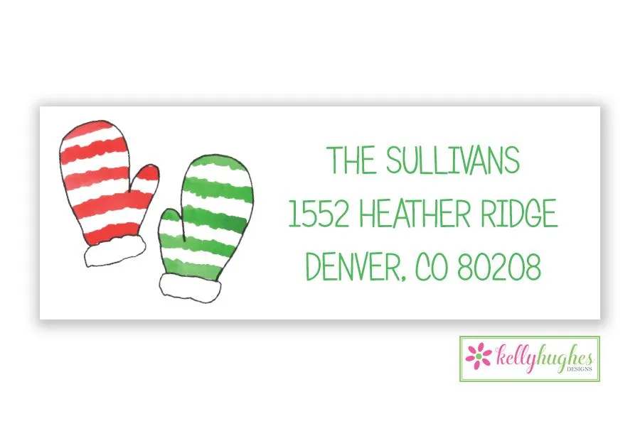 Warm Woolen Mittens address label