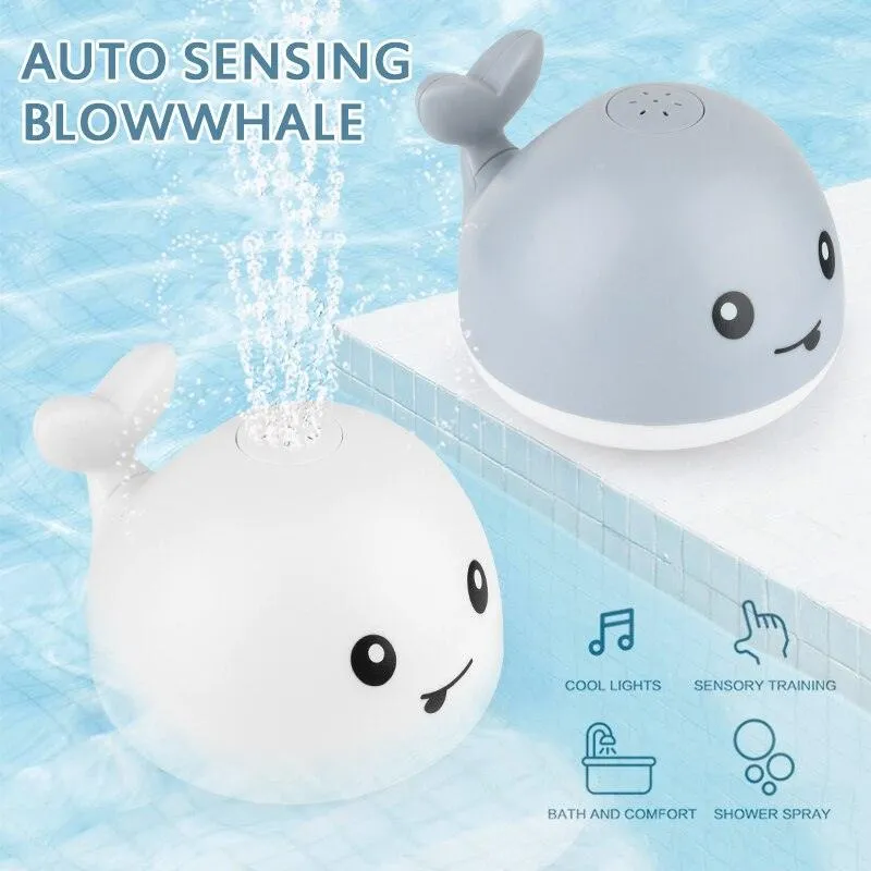 Whale Electric Induction Sprinkler Music Colorful Light Water Toy