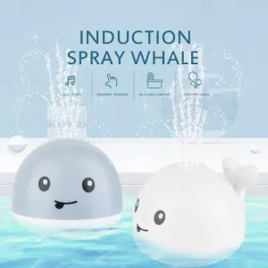 Whale Electric Induction Sprinkler Music Colorful Light Water Toy